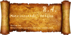 Matriszottó Attila névjegykártya